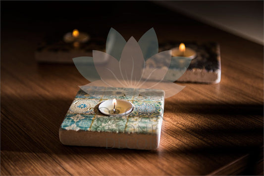 NATURAL STONE CANDLE HOLDER / ML-004 (CANDLE HOLDER)