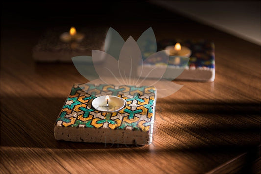 NATURAL STONE CANDLE HOLDER / ML-017 (CANDLE HOLDER)