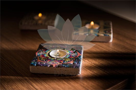 NATURAL STONE CANDLE HOLDER / ML-019 (CANDLE HOLDER)
