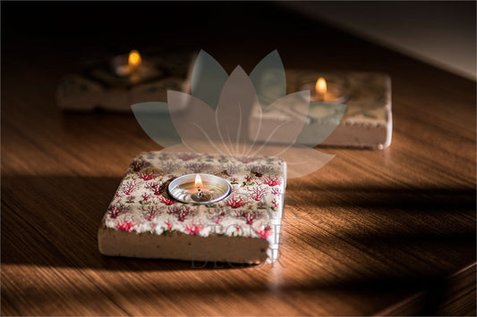 NATURAL STONE CANDLE HOLDER / ML-028 (CANDLE HOLDER)