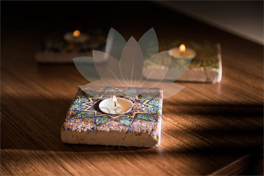 NATURAL STONE CANDLE HOLDER / ML-023 (CANDLE HOLDER)