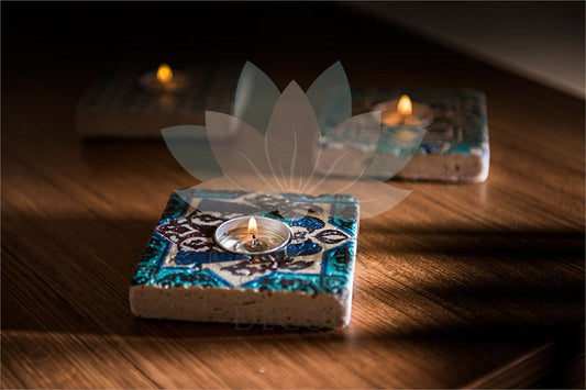 NATURAL STONE CANDLE HOLDER / ML-037 (CANDLE HOLDER)