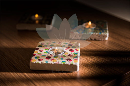 NATURAL STONE CANDLE HOLDER / ML-045 (CANDLE HOLDER)