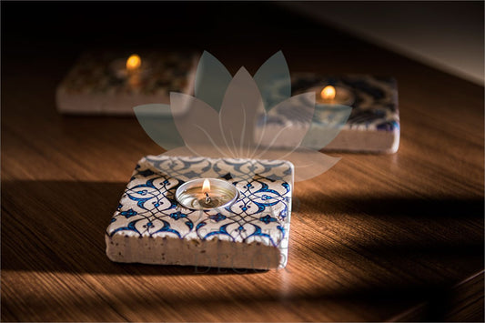 NATURAL STONE CANDLE HOLDER / ML-053 (CANDLE HOLDER)