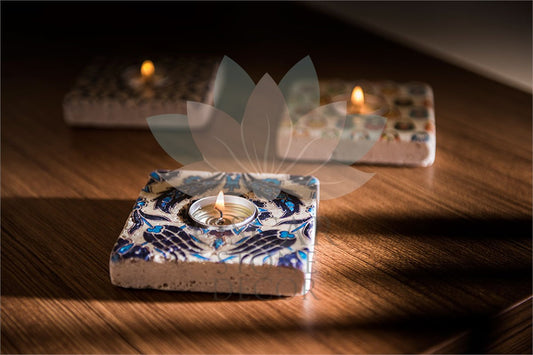 NATURAL STONE CANDLE HOLDER / ML-063 (CANDLE HOLDER)