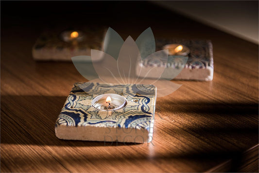 NATURAL STONE CANDLE HOLDER / ML-065 (CANDLE HOLDER)