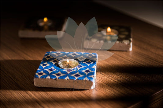 NATURAL STONE CANDLE HOLDER / ML-076 (CANDLE HOLDER)
