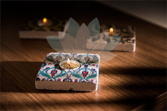 NATURAL STONE CANDLE HOLDER / ML-070 (CANDLE HOLDER)
