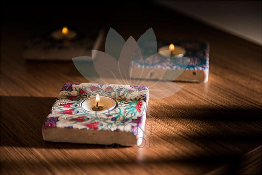 NATURAL STONE CANDLE HOLDER / ML-109 (CANDLE HOLDER)