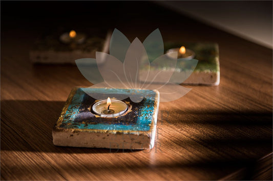 NATURAL STONE CANDLE HOLDER / ML-105 (CANDLE HOLDER)