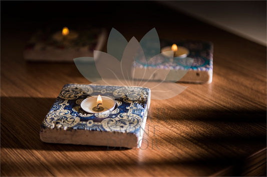 NATURAL STONE CANDLE HOLDER / ML-102 (CANDLE HOLDER)