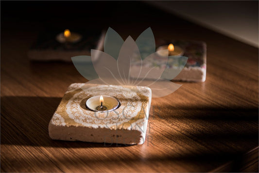 NATURAL STONE CANDLE HOLDER / ML-103 (CANDLE HOLDER)