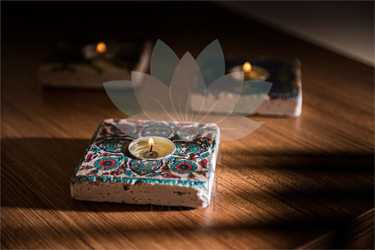 NATURAL STONE CANDLE HOLDER / ML-101 (CANDLE HOLDER)