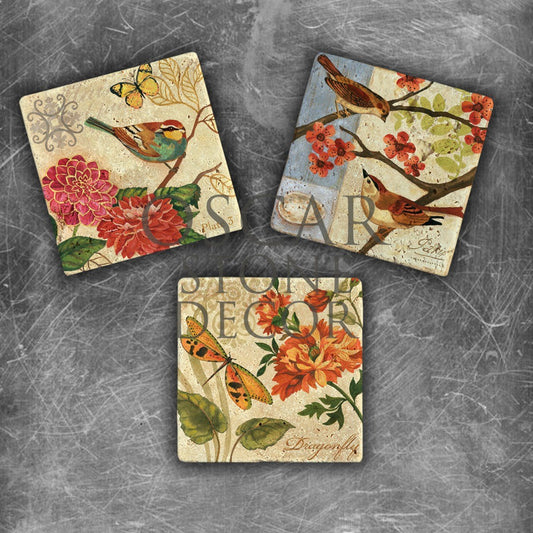 DRAGONFLY NATURAL STONE MAGNET SET / MG-126