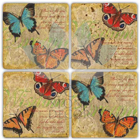 DREAM 4-Piece NATURAL STONE COASTERS / BA253 (COASTER)