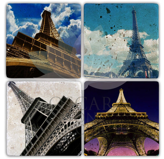 EİFFEL 4-Piece NATURAL STONE COASTERS / BA094 (COASTER)