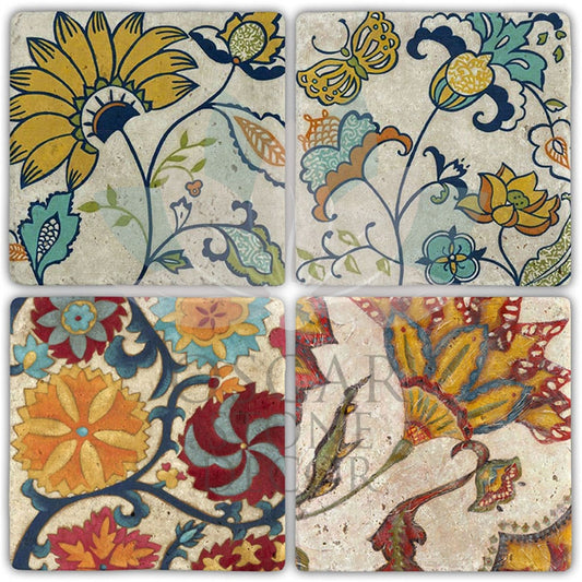 FIGURE 4-Piece NATURAL STONE COASTERS / BA516 (COASTER)