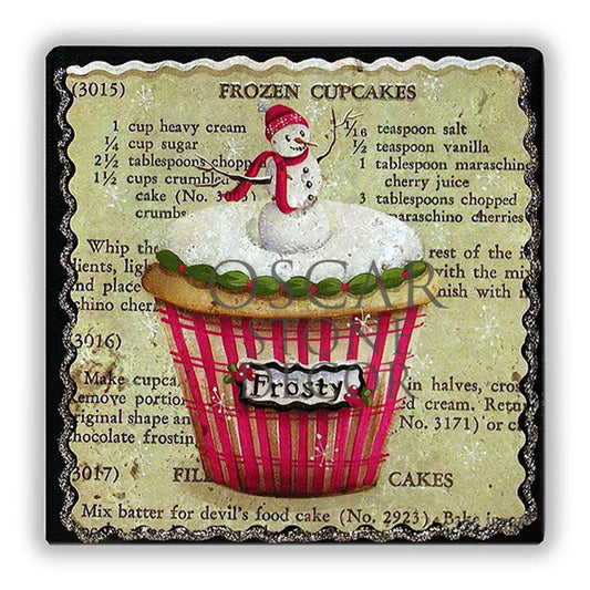 FROZEN CUPCAKES NATURAL STONE WALL DECOR / DD257 (WALL DECOR)