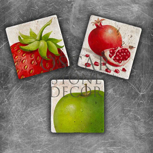 REAL FRUITS NATURAL STONE MAGNET SET / MG-032