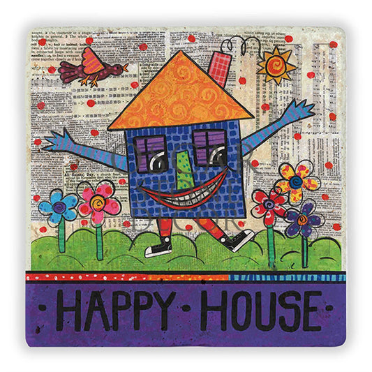 HAPPY HOUSE NATURAL STONE WALL DECOR / DD176 (WALL DECOR)