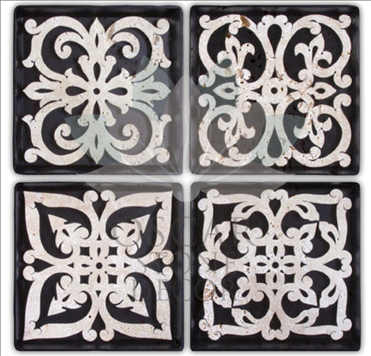 ICONA 4-Piece NATURAL STONE COASTERS / BA221 (COASTER)