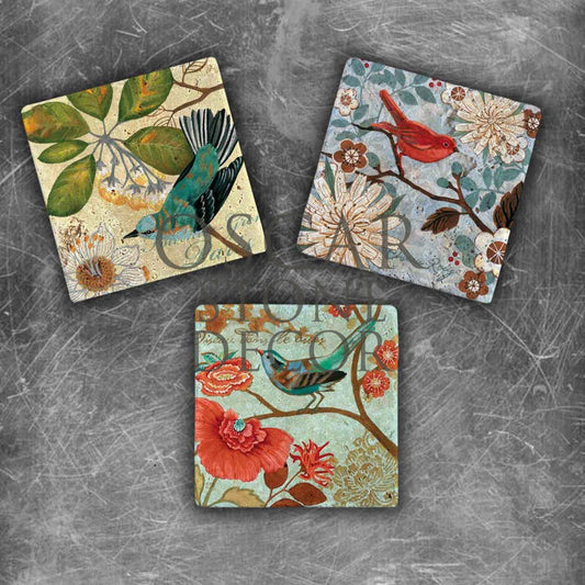 SPRING BRANCHES NATURAL STONE MAGNET SET / MG-038