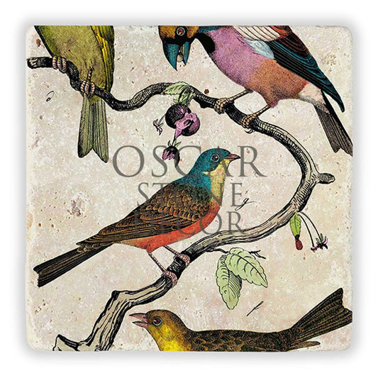 BIRDS NATURAL STONE WALL DECOR / DD187 (WALL DECOR)