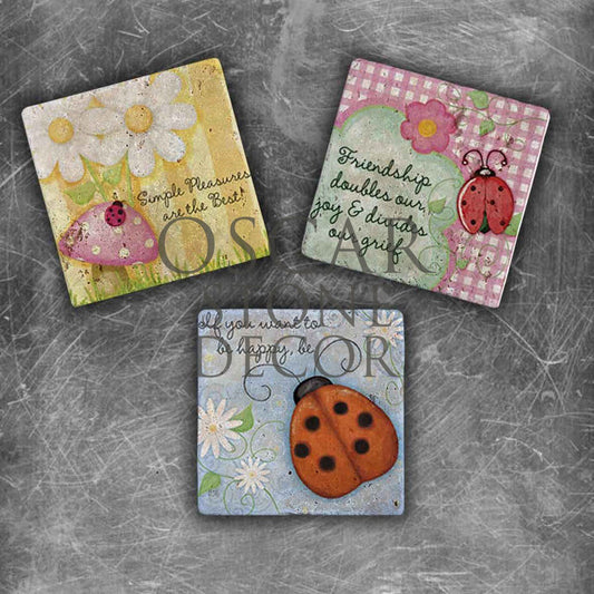 LAYDBUG NATURAL STONE MAGNET SET / MG-055