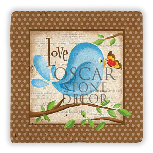 LOVE BIRD NATURAL STONE WALL DECOR / DD133 (WALL DECOR)