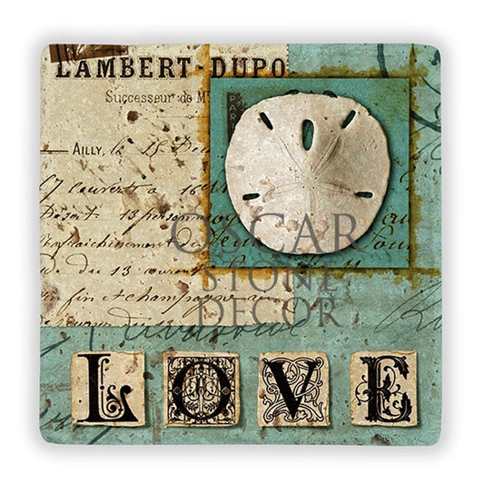 LOVE SEA NATURAL STONE WALL DECOR / DD296 (WALL DECOR)
