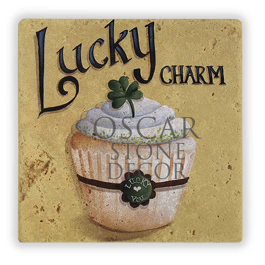LUCKY CUPCAKES NATURAL STONE WALL DECOR / DD260 (WALL DECOR)