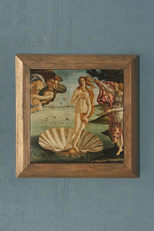 Solid Frame Natural Stone Painting The Birth of Venus Sandro Botticelli