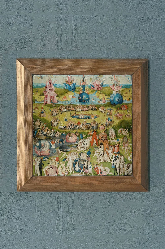 Solid Frame Natural Stone Painting Garden of Earthly Delights