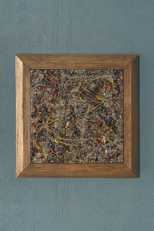 Solid Framed Natural Stone Painting 11" x 11" No. 5, 1948 Painting Jackson Pollock