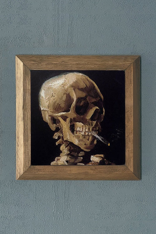 Solid Framed Natural Stone Painting 11" x 11" Vincent Van Gogh Works