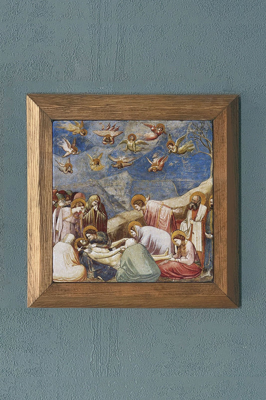 Solid Framed Natural Stone Painting Lamentation of Christ Lamentation of Christ Andrea Mantegna