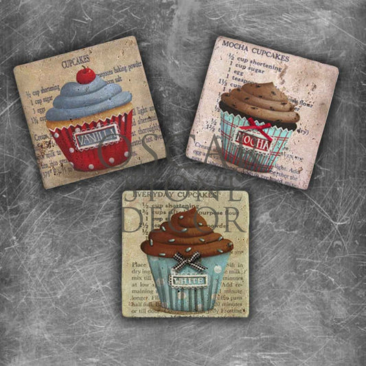 MUFFIN 2 NATURAL STONE MAGNET SET / MG-043