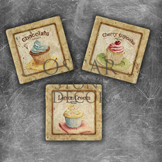 MUFFIN NATURAL STONE MAGNET SET / MG-065