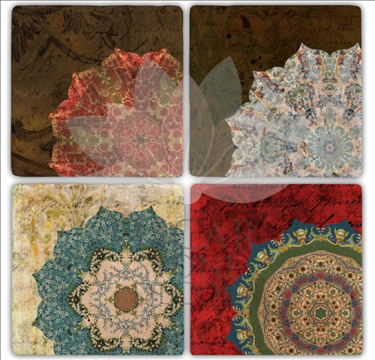 NAKKAŞ 4-Piece NATURAL STONE COASTERS / BA200 (COASTER)