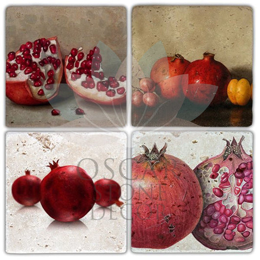 NAR 4-Piece NATURAL STONE COASTERS / BA324 (COASTER)