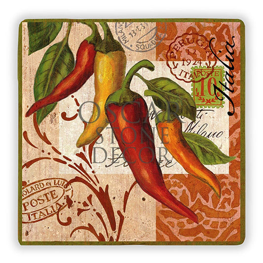 PEPPERS II NATURAL STONE WALL DECOR / DD194 (WALL DECOR)