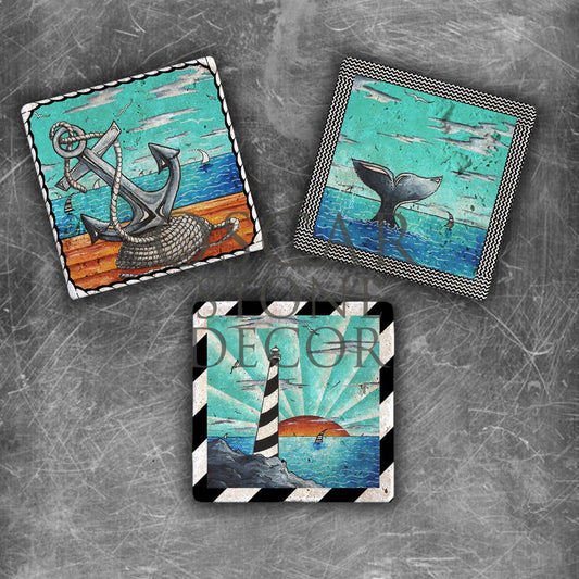 SEA SET NATURAL STONE MAGNET SET / MG-086