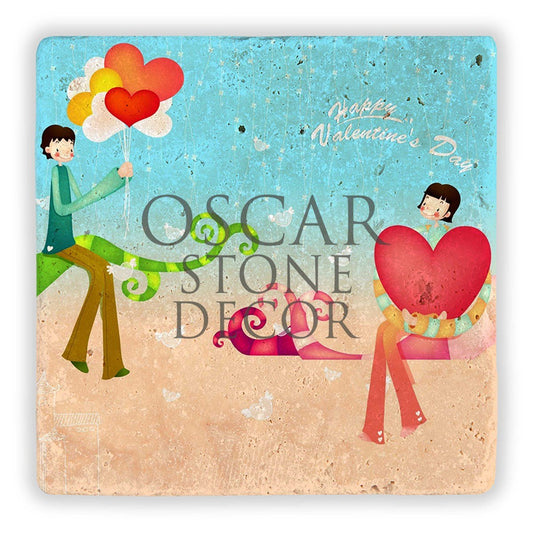 VALENTINE'S DAY NATURAL STONE WALL DECOR / SDD-011 (WALL DECOR)