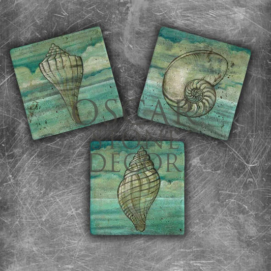SHELLBLUE NATURAL STONE MAGNET SET / MG-063