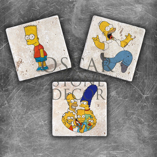 SIMPSONS NATURAL STONE MAGNET SET / MG-097