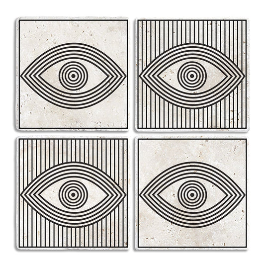 Stone Coasters Stone Coasters - Eye Set of 4