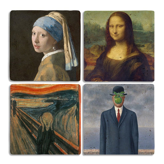 Stone Coasters - Set of 4 Famous Painting Collection Set