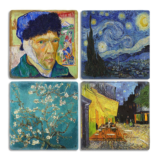 Stone Coasters - Set of 4 Vincent van Gogh Paintings