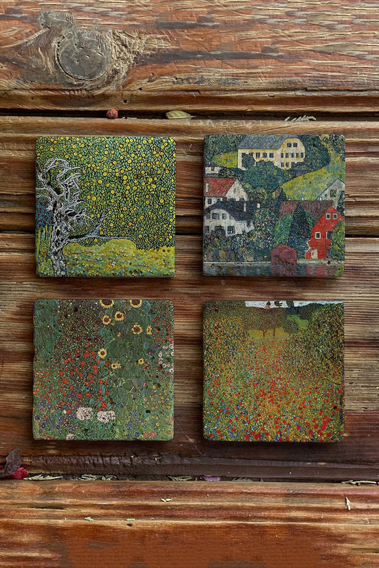 Stone Coasters - Set of 4 Gustav Klimt Paintings