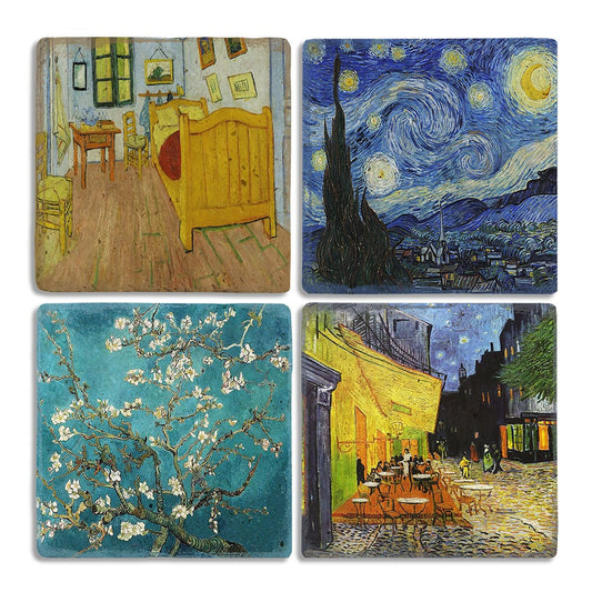 Stone Coasters - Set of 4 Vincent van Gogh Paintings